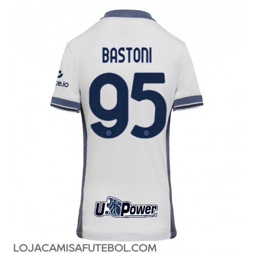 Camisa de Futebol Inter Milan Alessandro Bastoni #95 Equipamento Secundário Mulheres 2024-25 Manga Curta